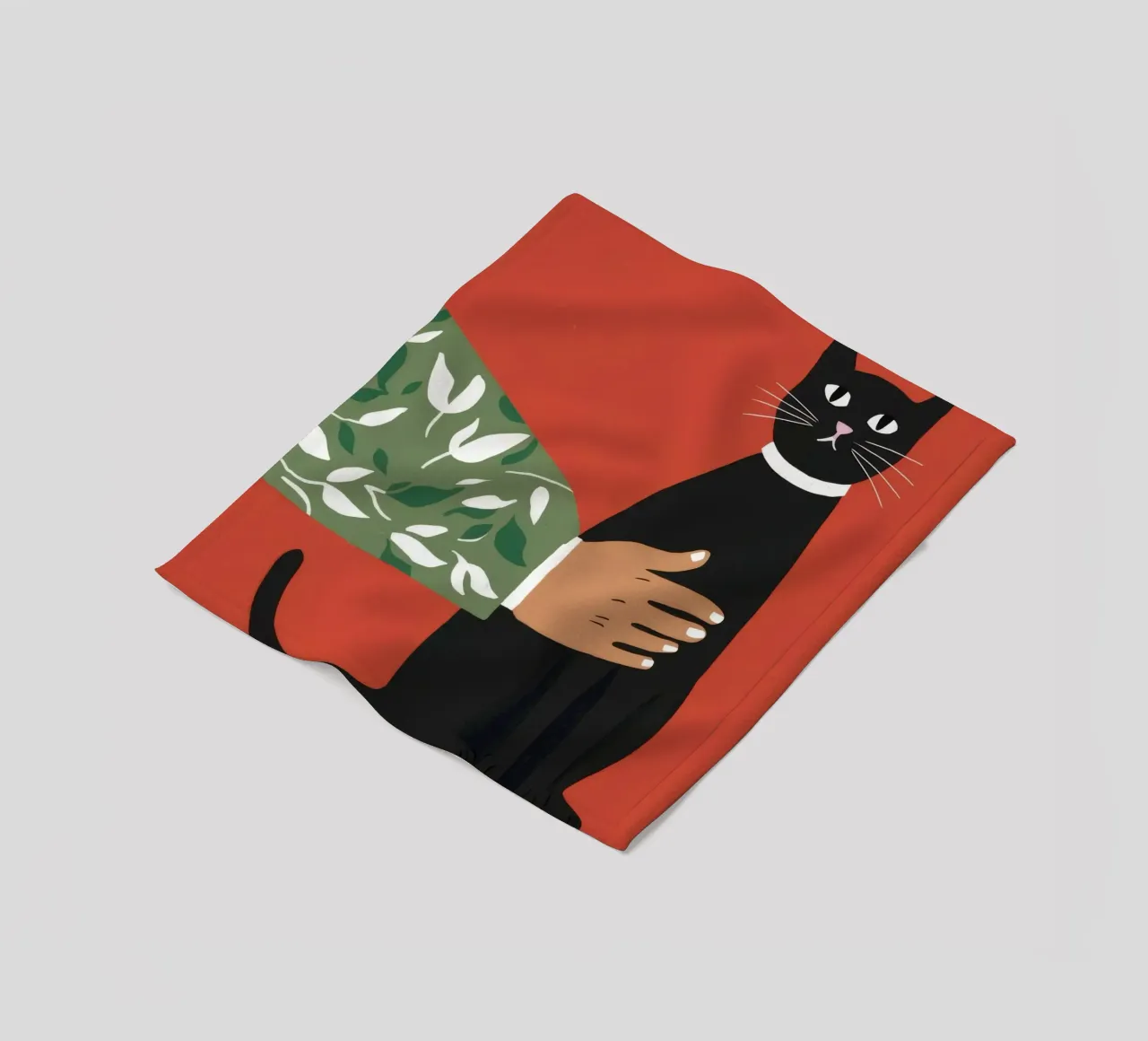 Noir Feline Verdant coperta in pile da Lumi Eyes