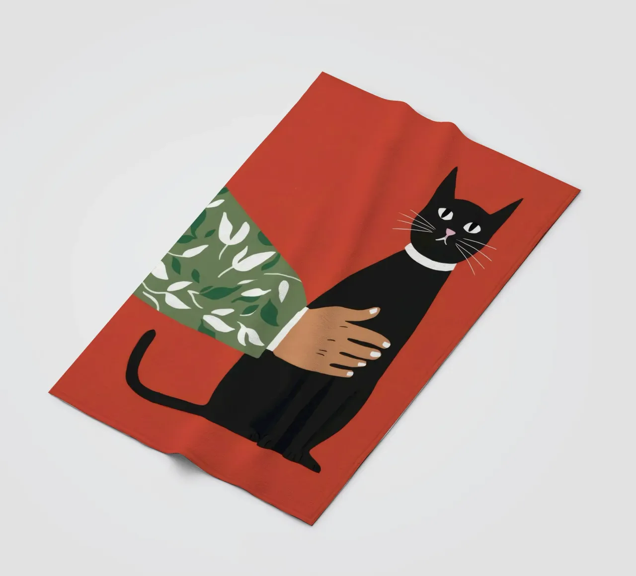 Noir Feline Verdant coperta in pile da Lumi Eyes