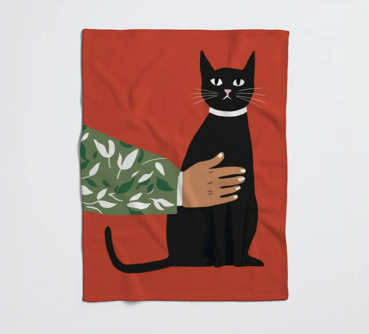 Noir Feline Verdant coperta in pile da Lumi Eyes