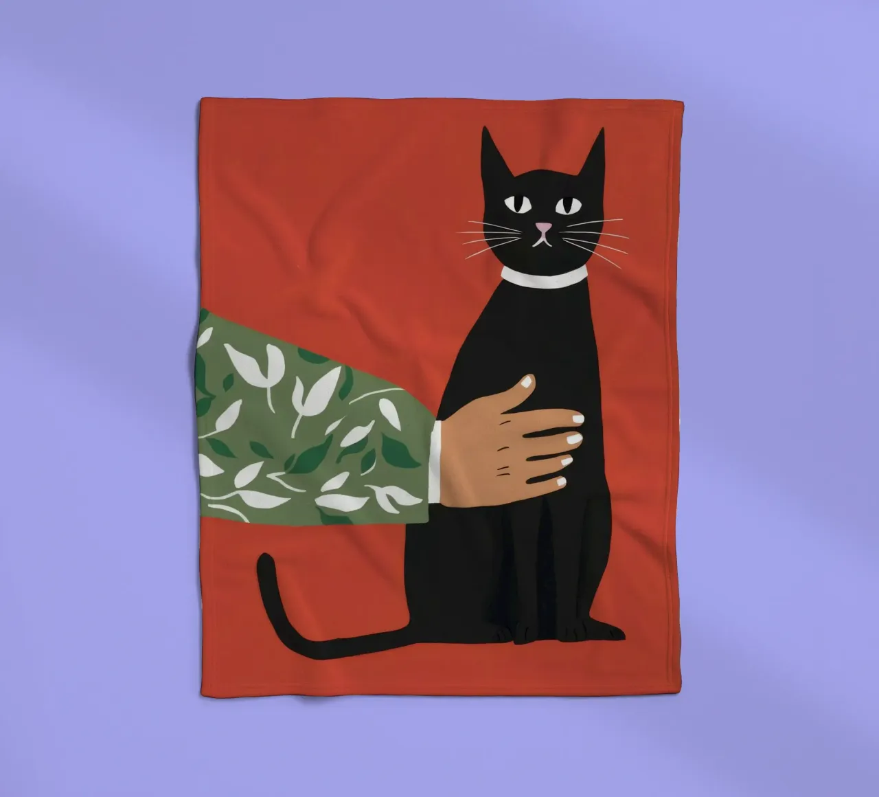 Noir Feline Verdant coperta in pile da Lumi Eyes