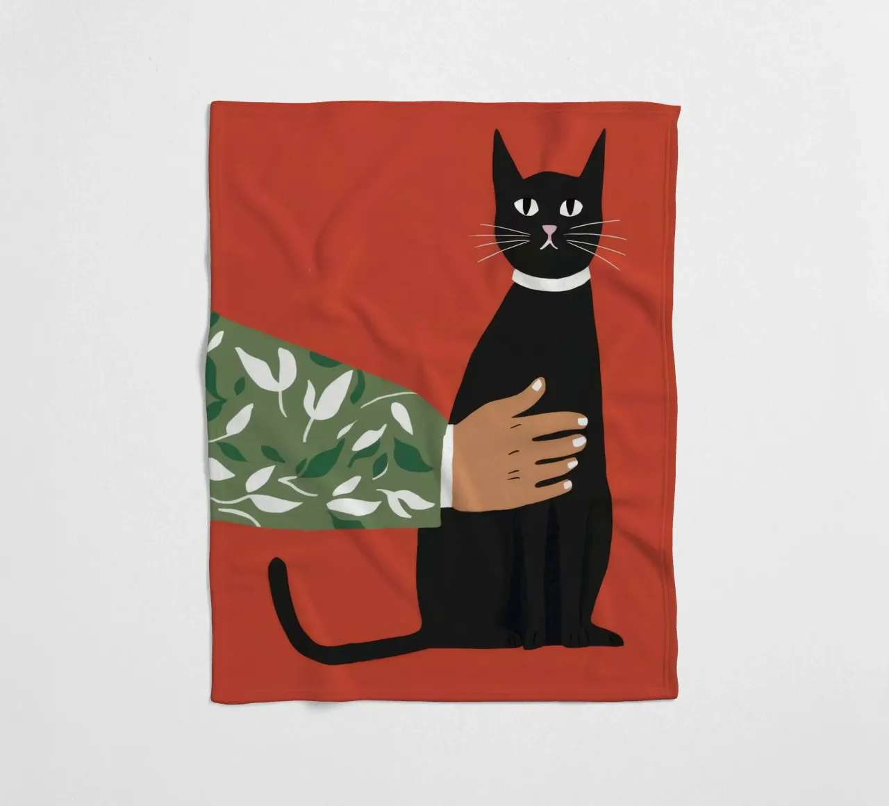 Noir Feline Verdant coperta in pile da Lumi Eyes
