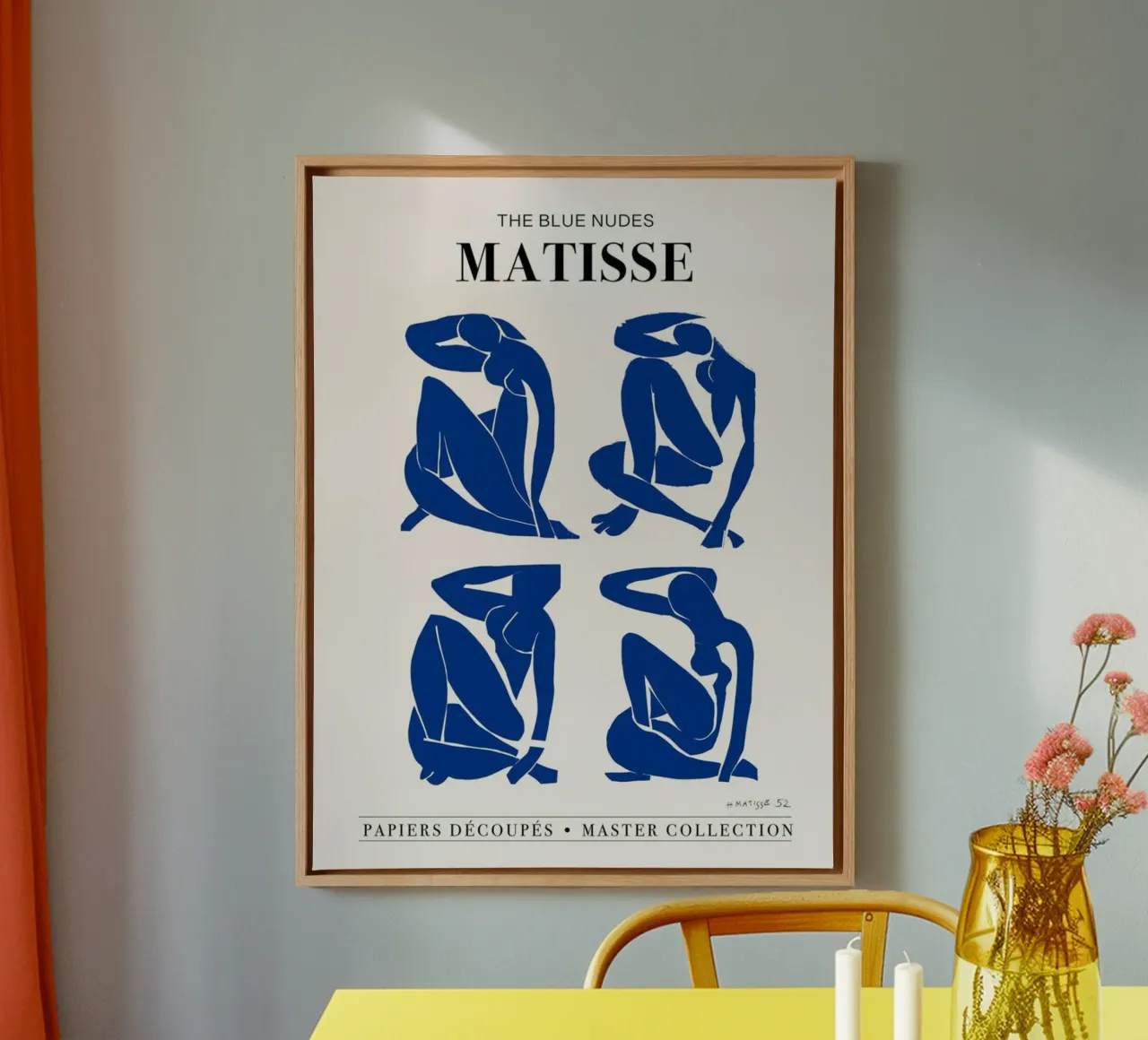 matisse-imagen de una mujer sentada relajada lienzo con Marco flotante de sazkia art