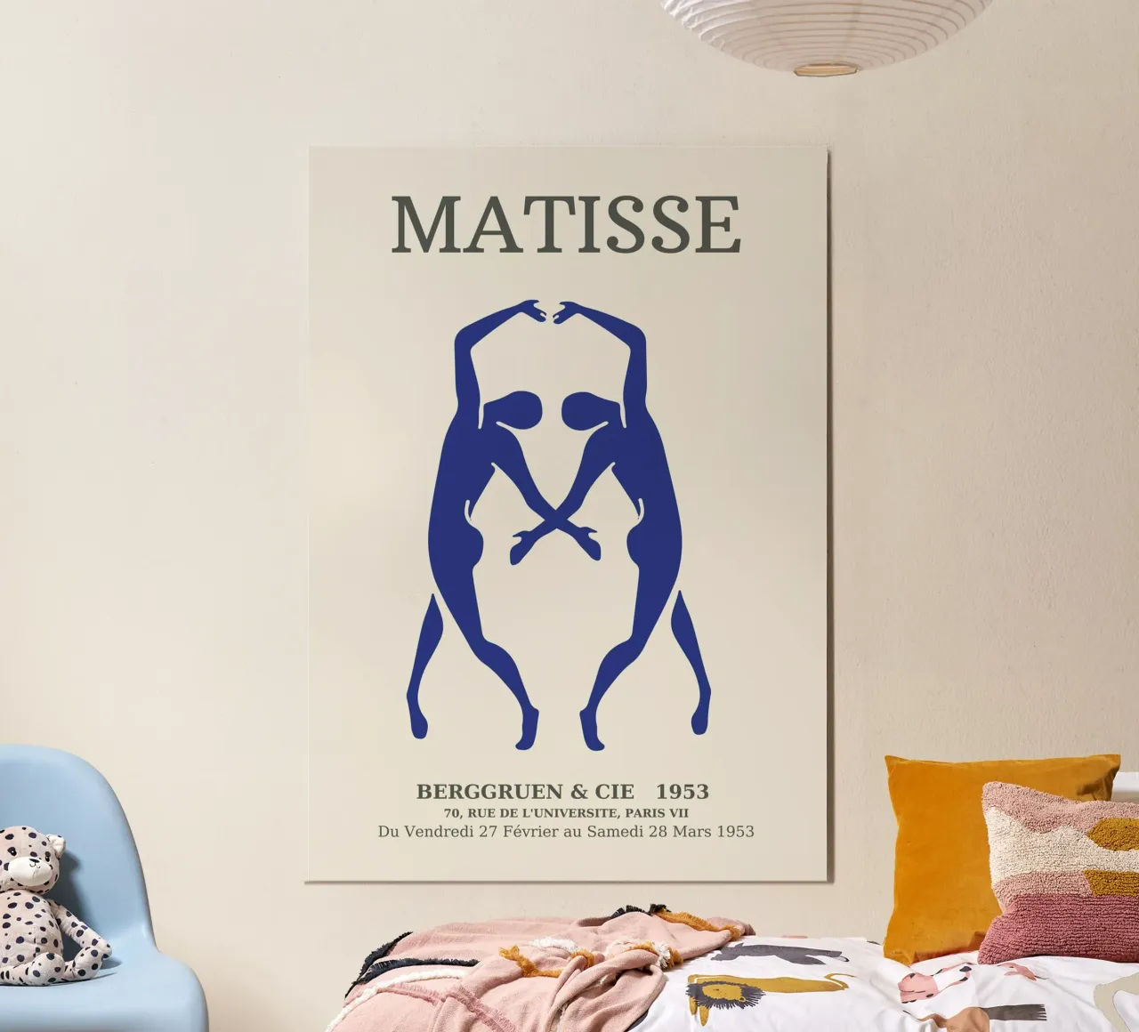 matisse-due figure femminili che danzano poster con telaio in alluminio da sazkia art