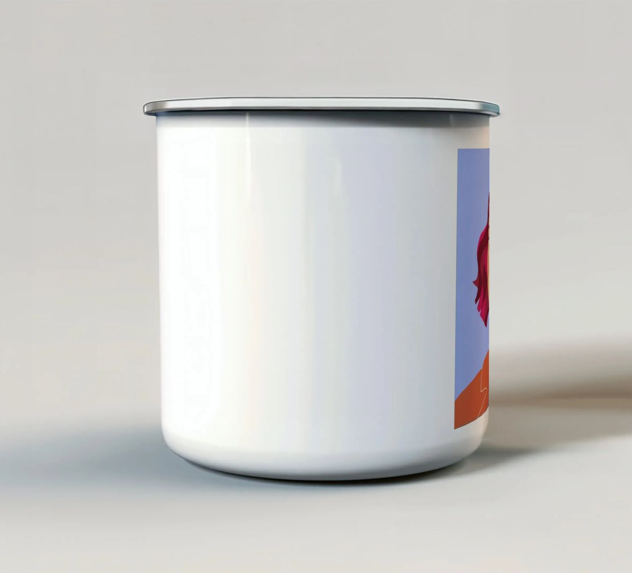 Sguardo fucsia Felino tazza in smalto da Lumi Eyes