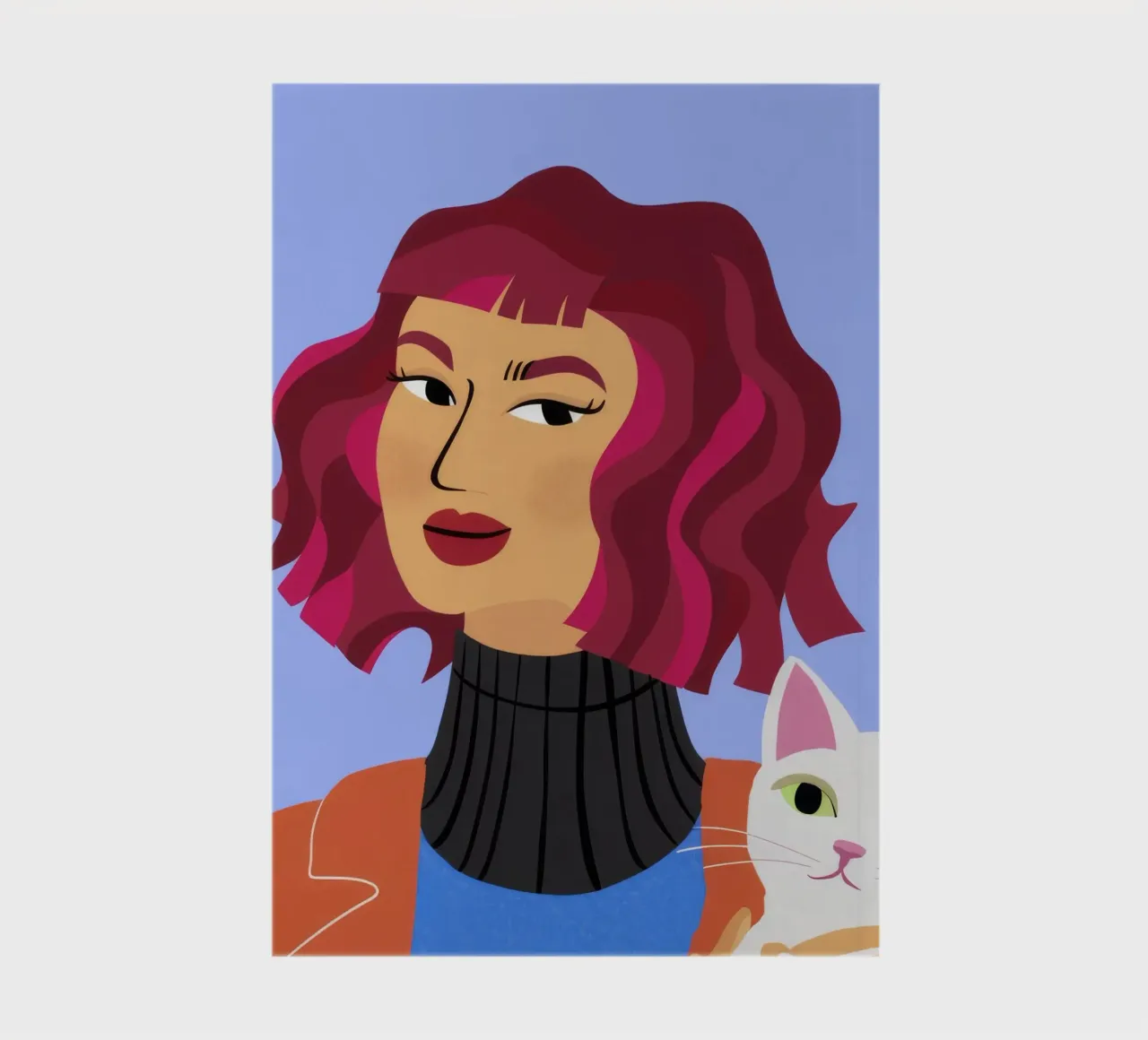 Fuchsia Gaze Feline notebook by Lumi Eyes
