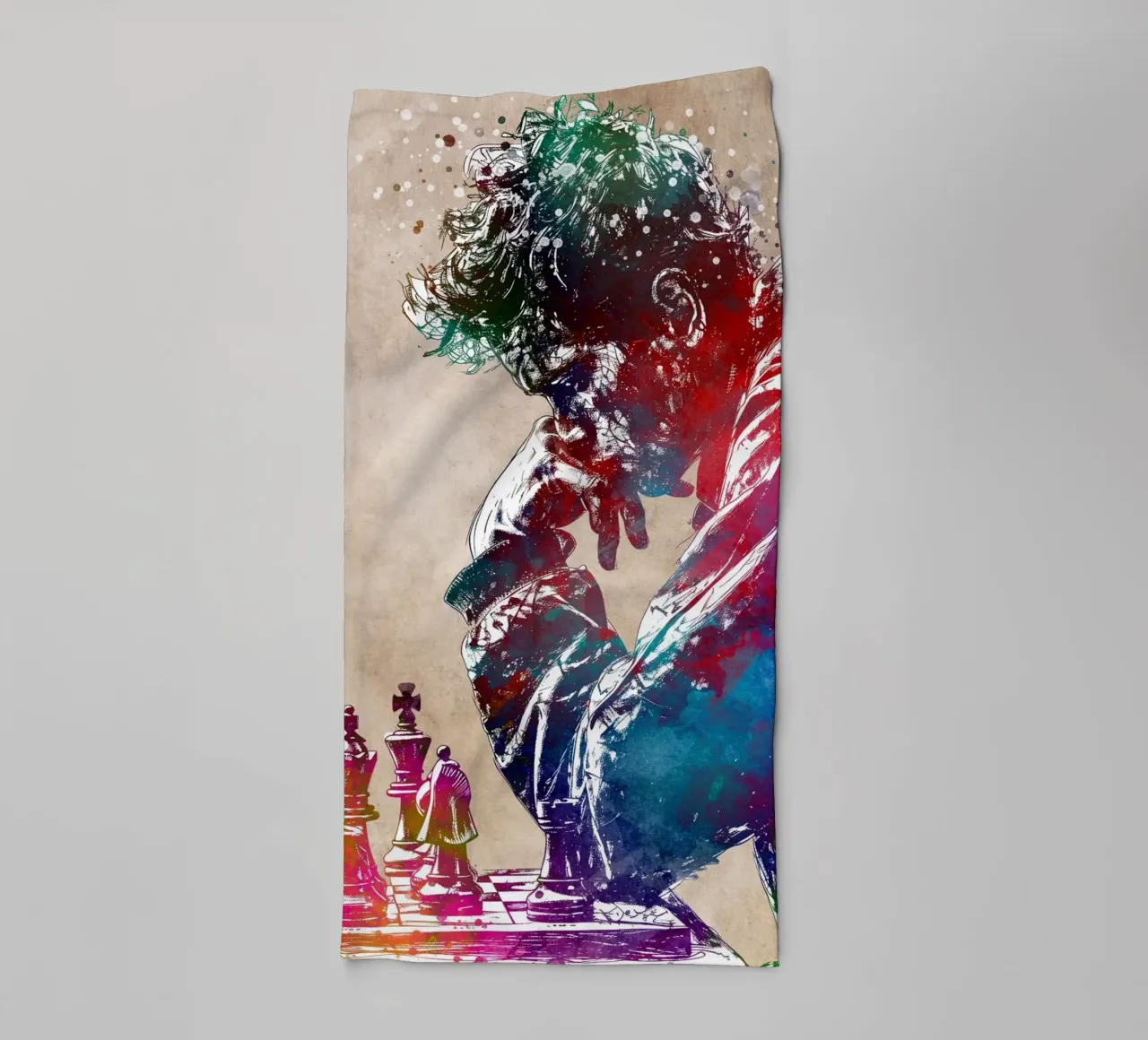 Scacchista sport art asciugamano da bagno da SPORT