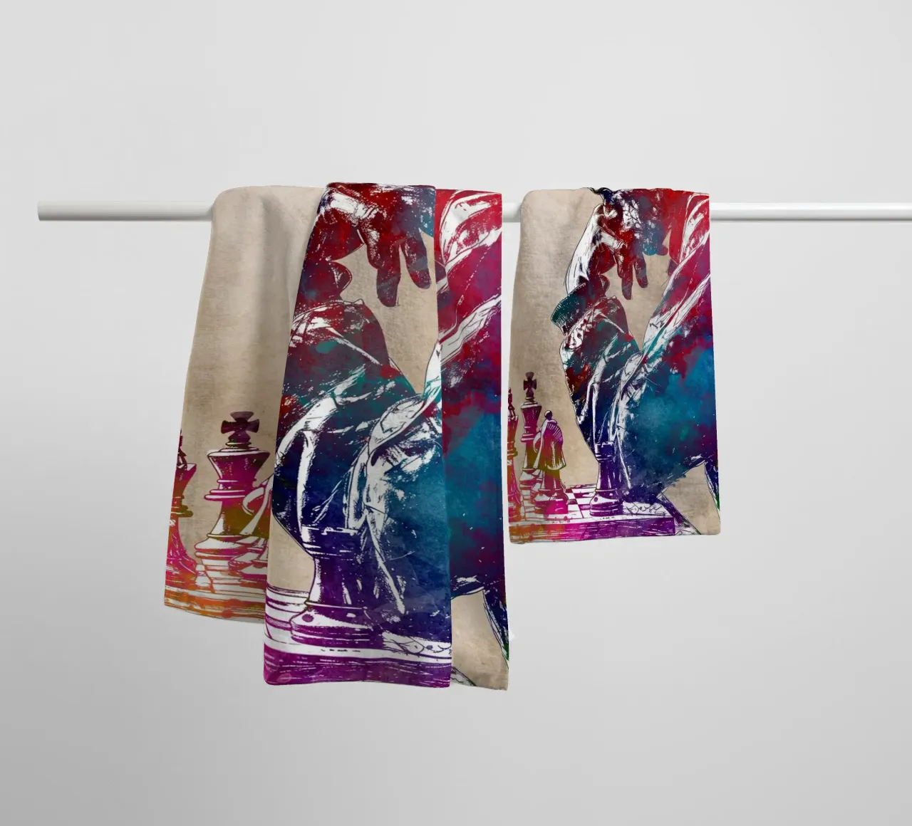 Scacchista sport art asciugamano da bagno da SPORT