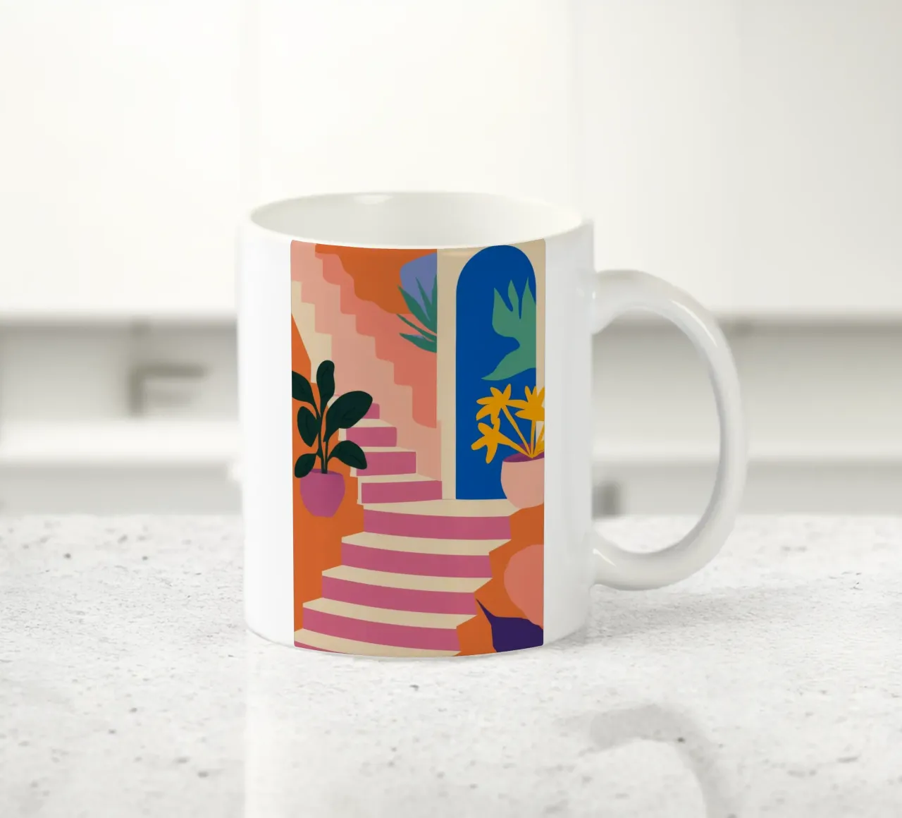 Arco delle scale in fiore tazza in ceramica da Lumi Eyes