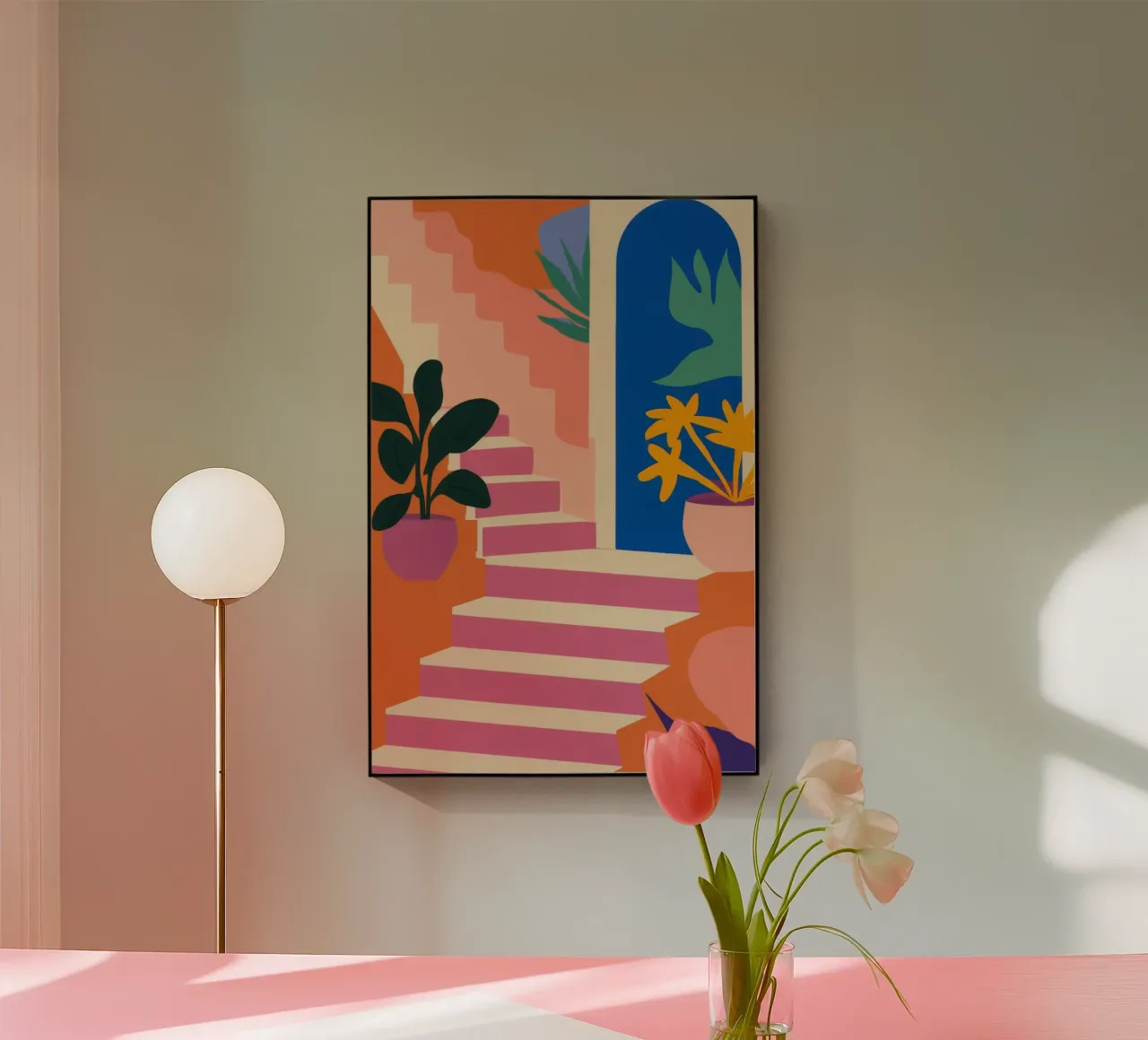 Arco delle scale in fiore plexiglass da Lumi Eyes