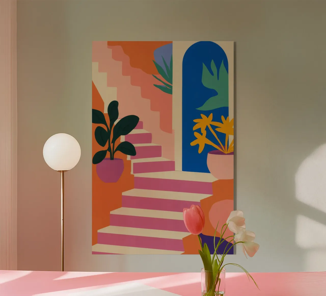 Arco delle scale in fiore plexiglass da Lumi Eyes
