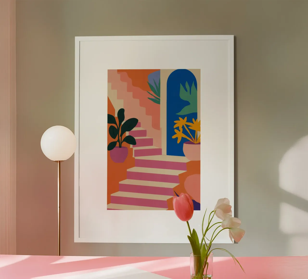 Arco delle scale in fiore poster da Lumi Eyes