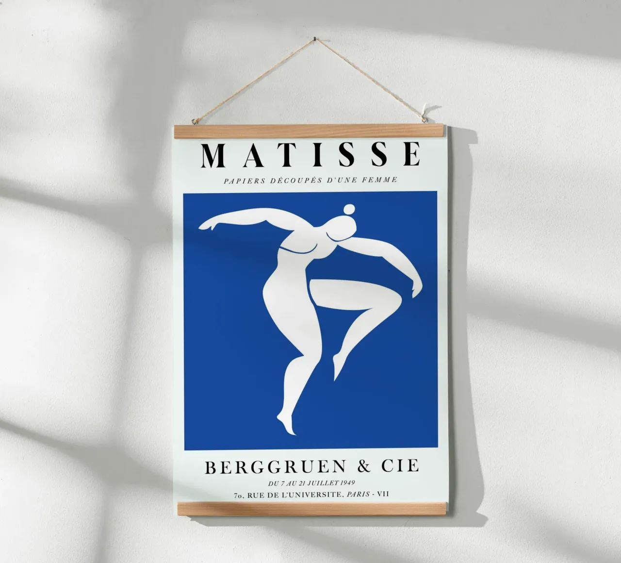 matisse-silhoutte di donna che danza poster con telaio in alluminio da sazkia art