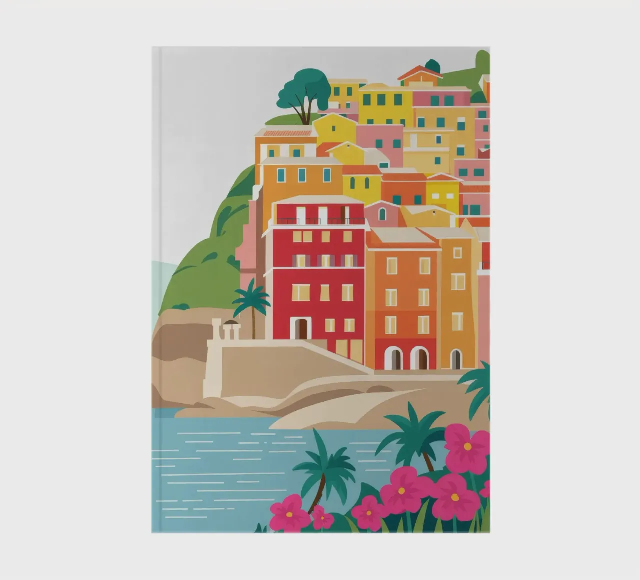 Coastal Cliff Bright notebook by Lumi Eyes