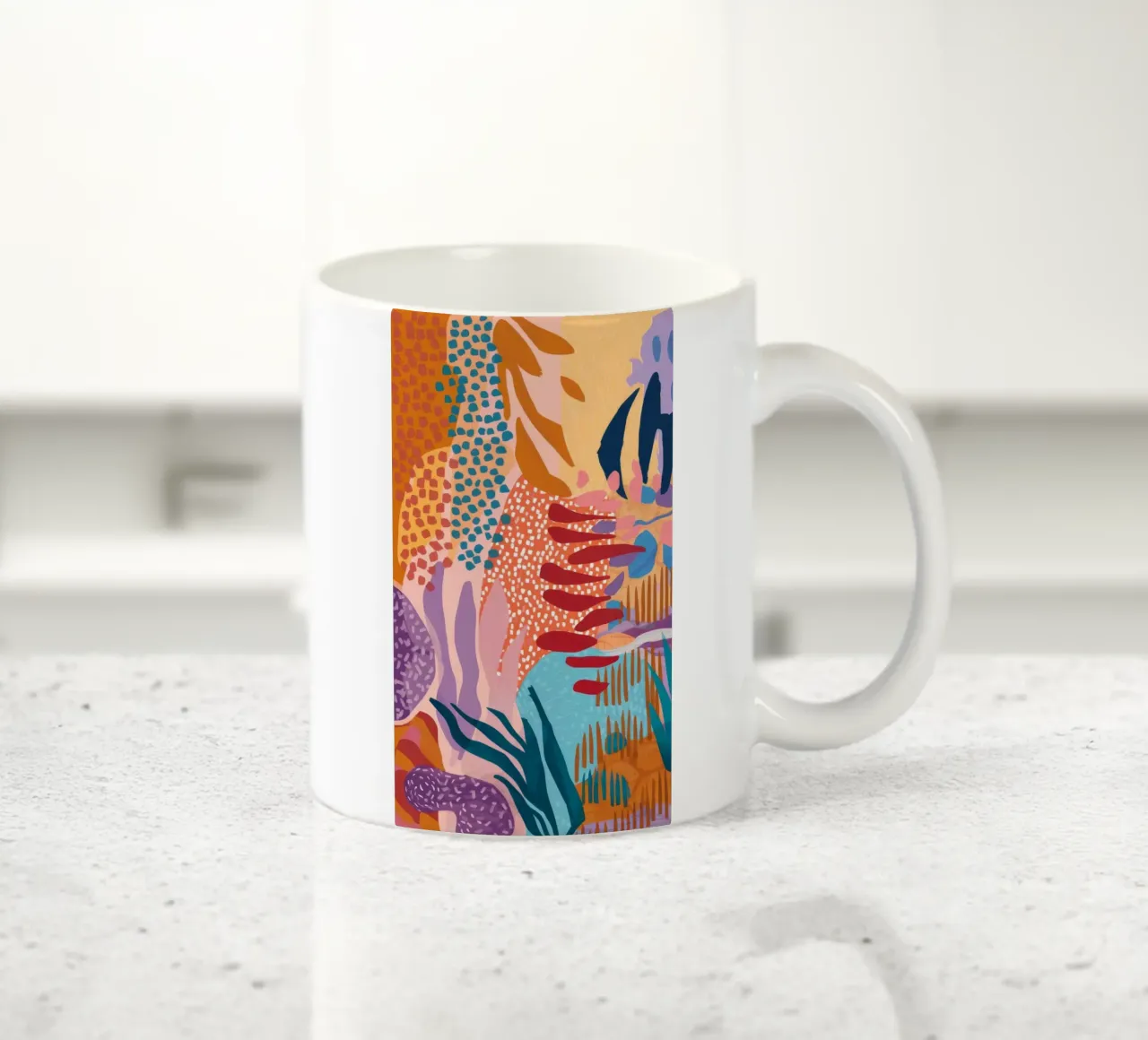 Aardse stroming Abstract keramische mok van Lumi Eyes