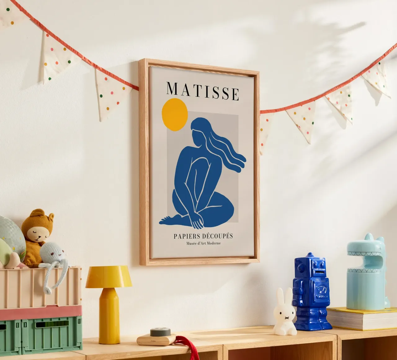 matisse - eine frau, die in die sonne schaut Leinwand mit Schattenfugenrahmen von sazkia art