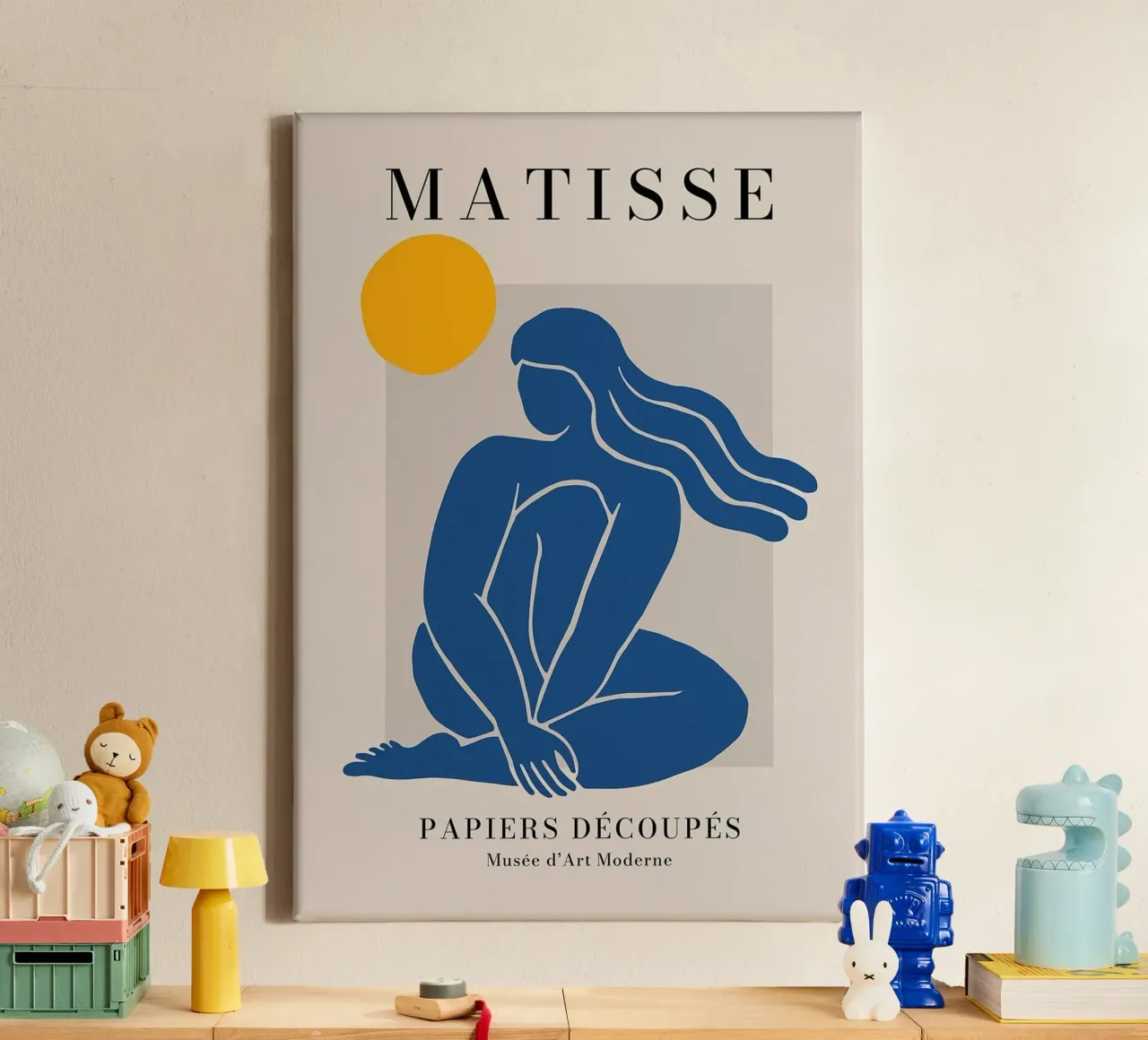 matisse - eine frau, die in die sonne schaut Leinwand mit Schattenfugenrahmen von sazkia art