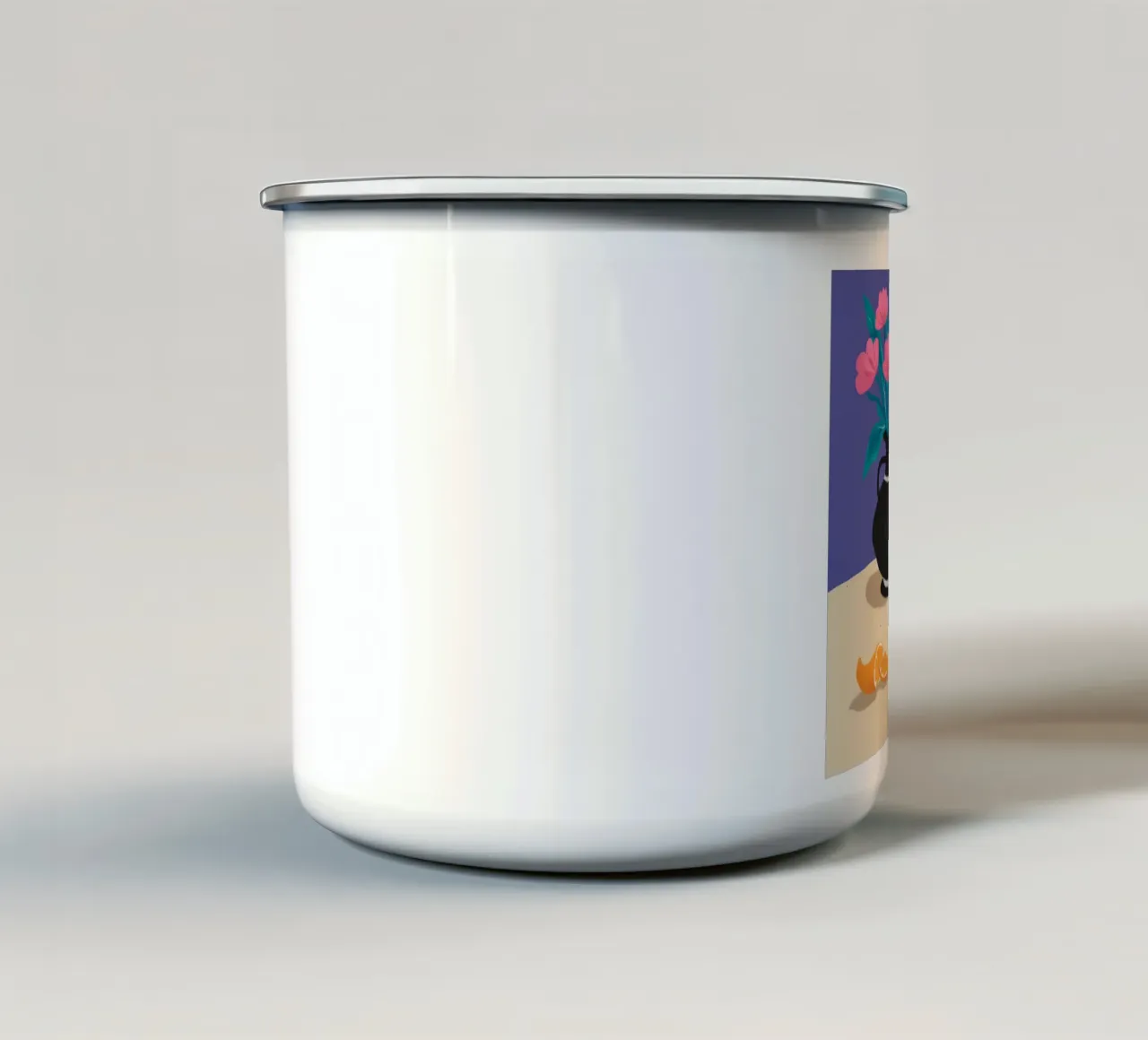 Nocturne Pickle Bloom enamel mug by Lumi Eyes