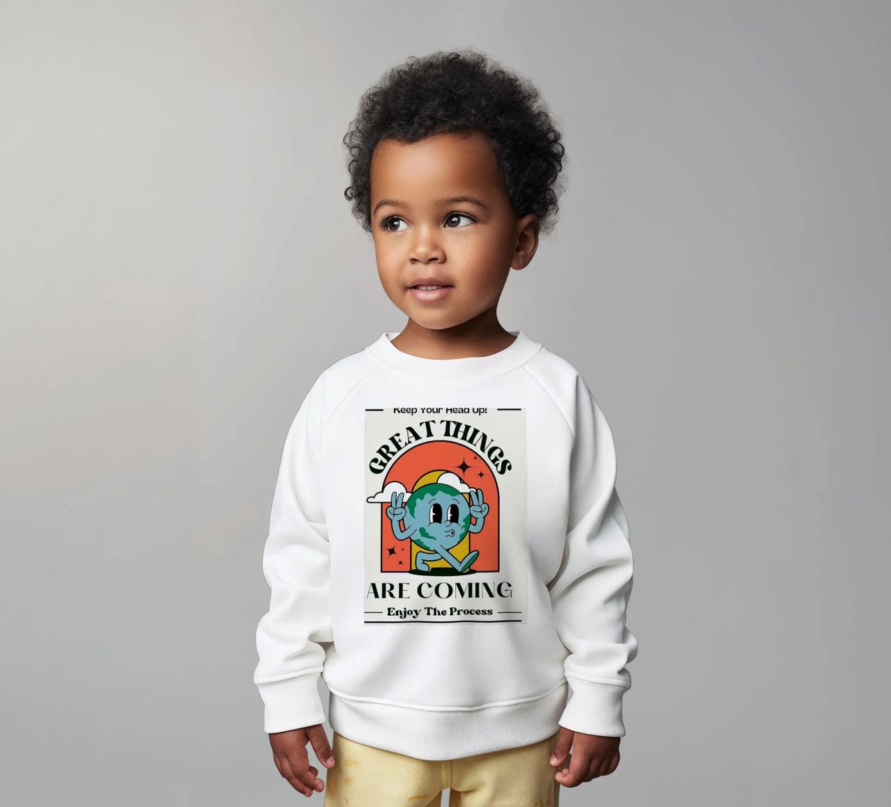 Gardez la tête froide, de grandes choses se préparent, profitez du processus. sweat pour bébé de Andara shop