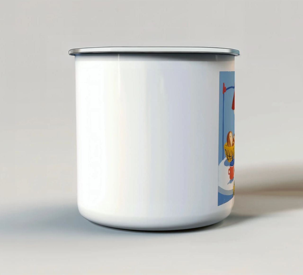 Mattinata dedicata ai pancake tazza in smalto da Lumi Eyes