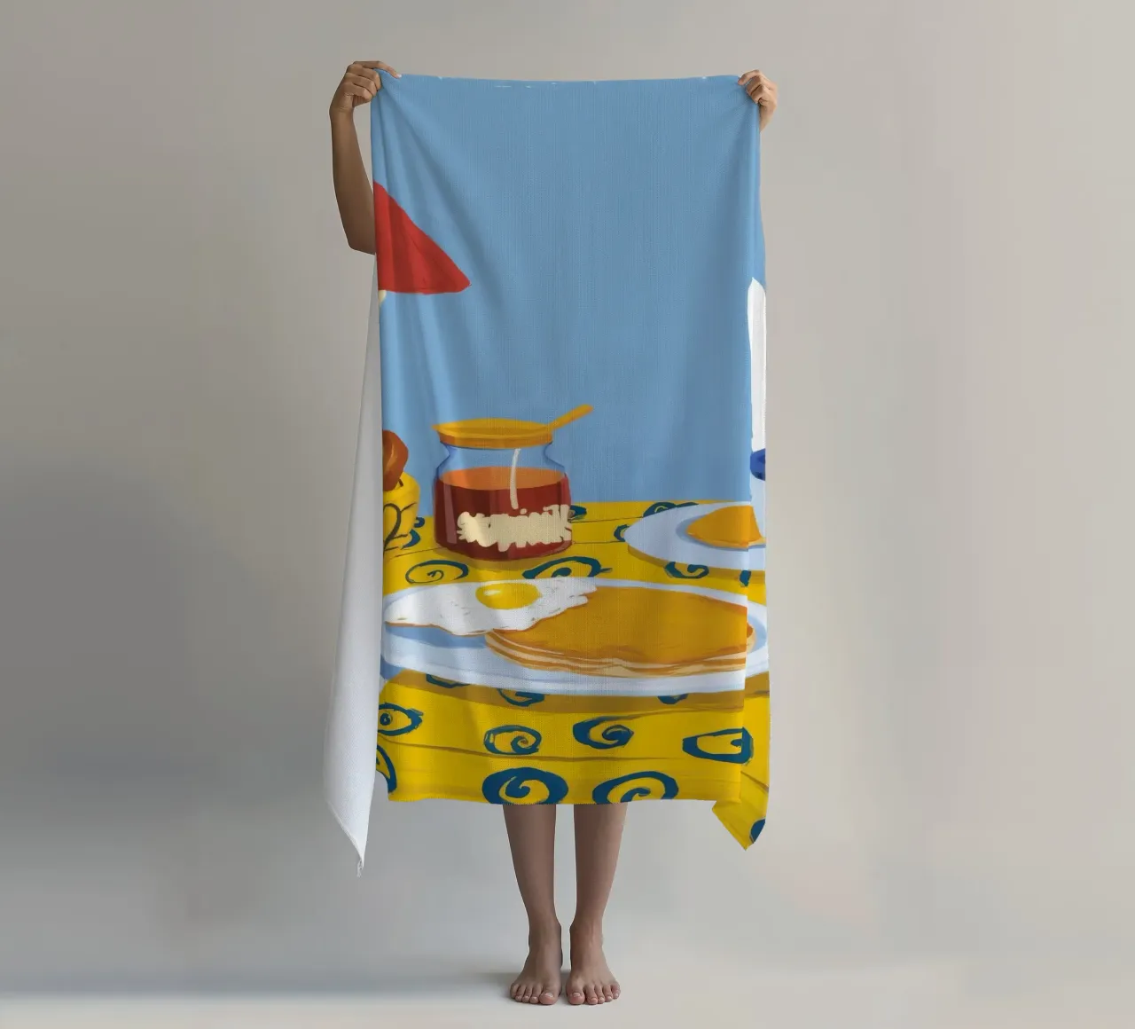 Mañana de fiesta con tortitas toalla de playa de Lumi Eyes