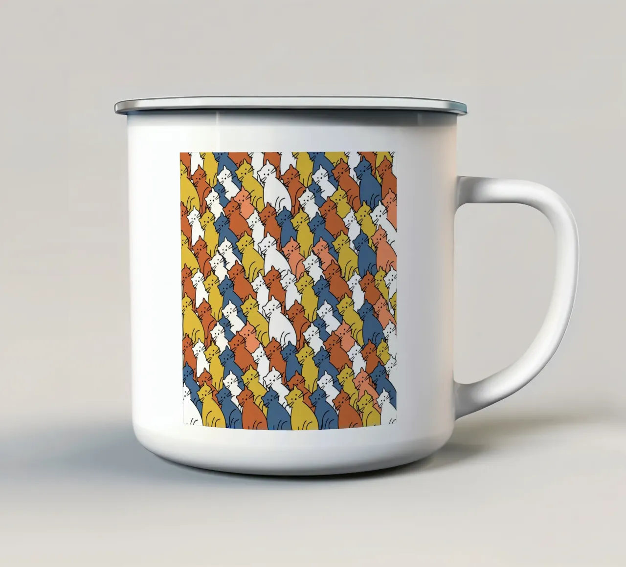 Curious Cats Colorful tazza in smalto da Dharma