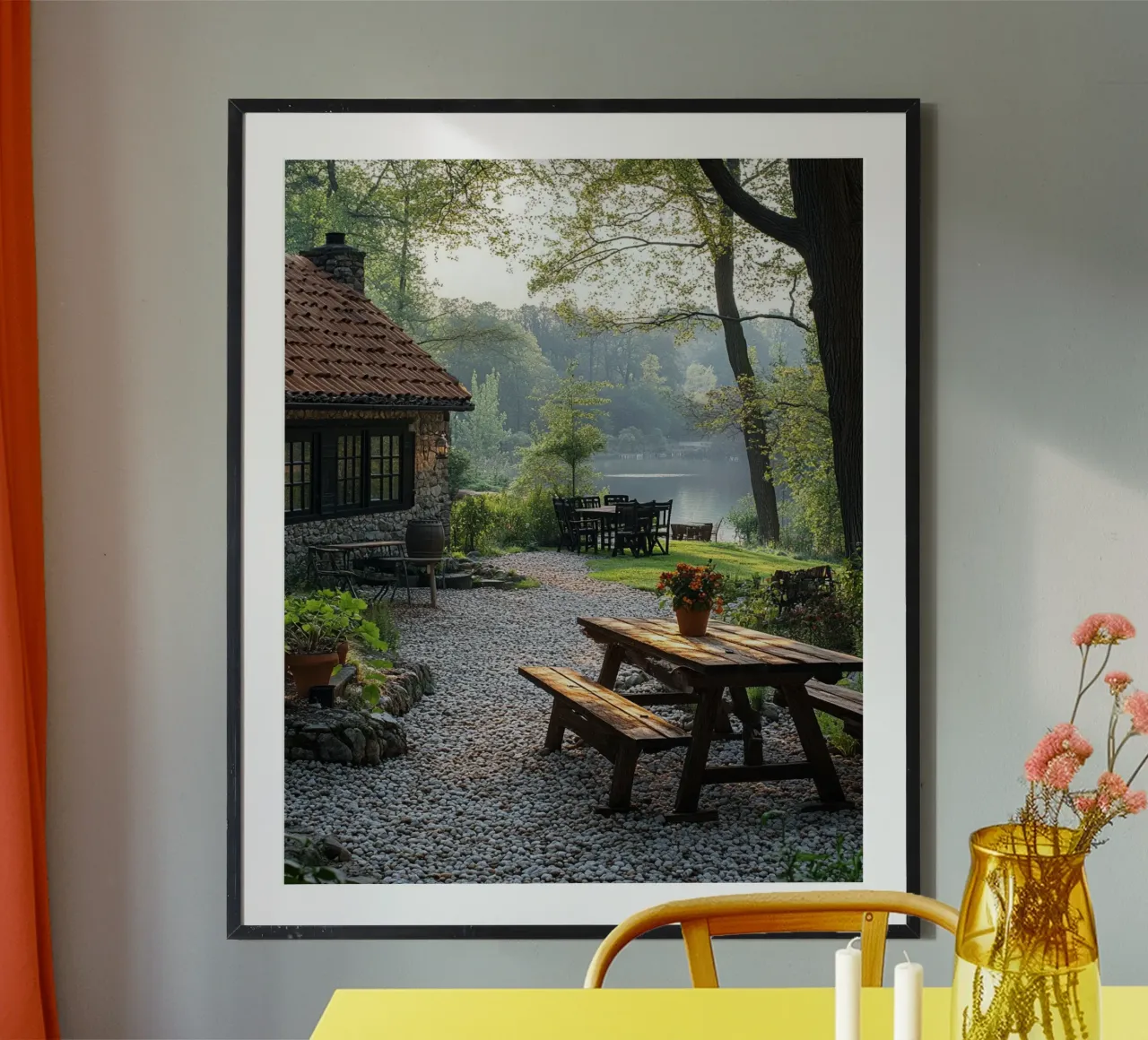 Verde lussureggiante poster con telaio in alluminio da PhotoVibe Decor