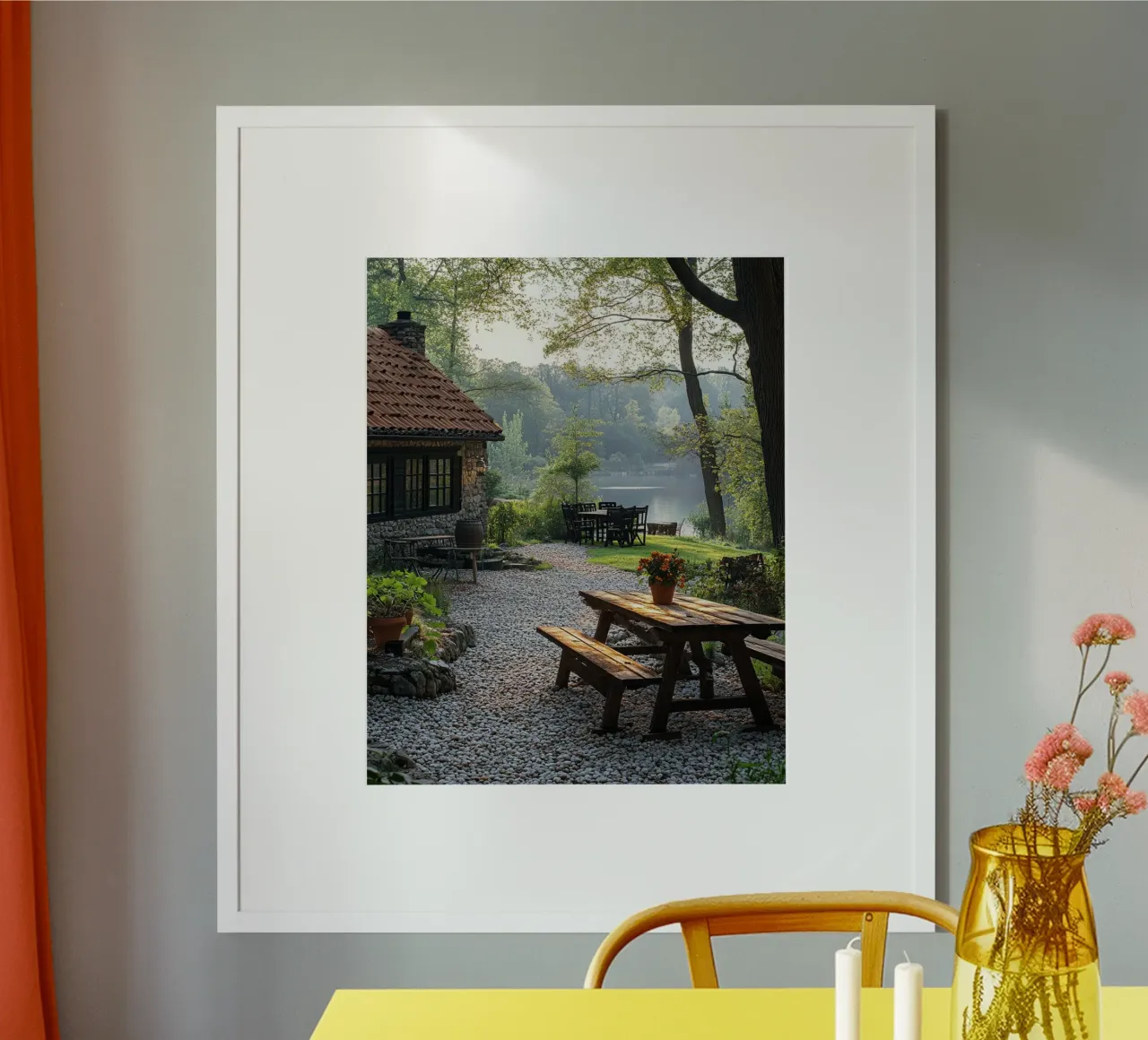 Verde lussureggiante poster con telaio in alluminio da PhotoVibe Decor