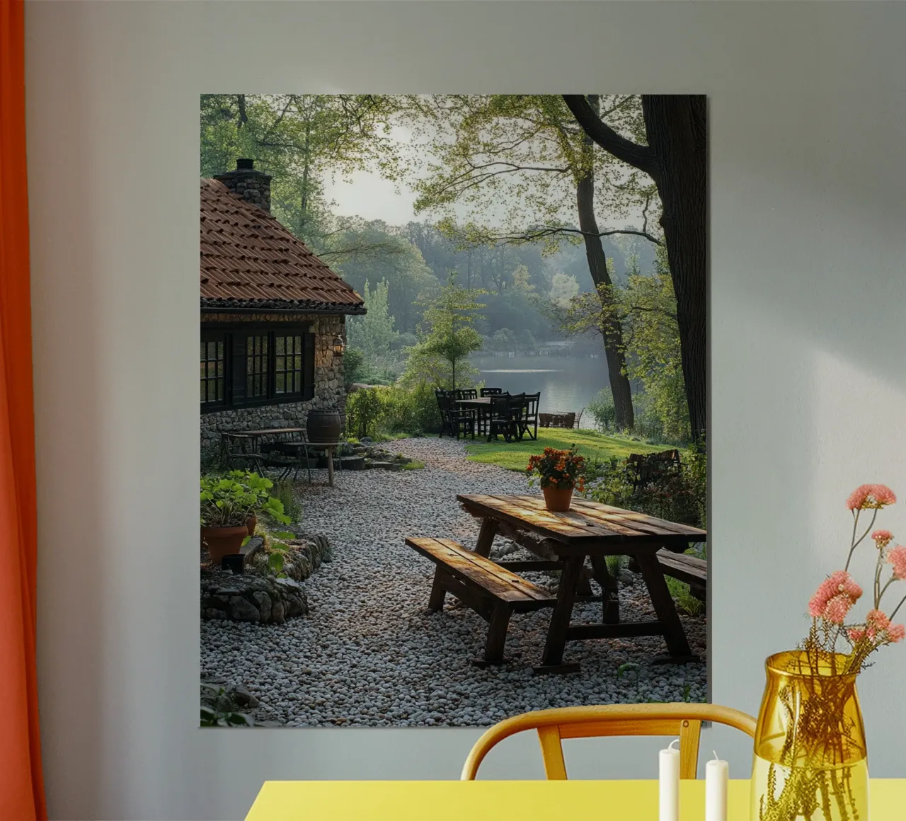 Verde lussureggiante poster con telaio in alluminio da PhotoVibe Decor