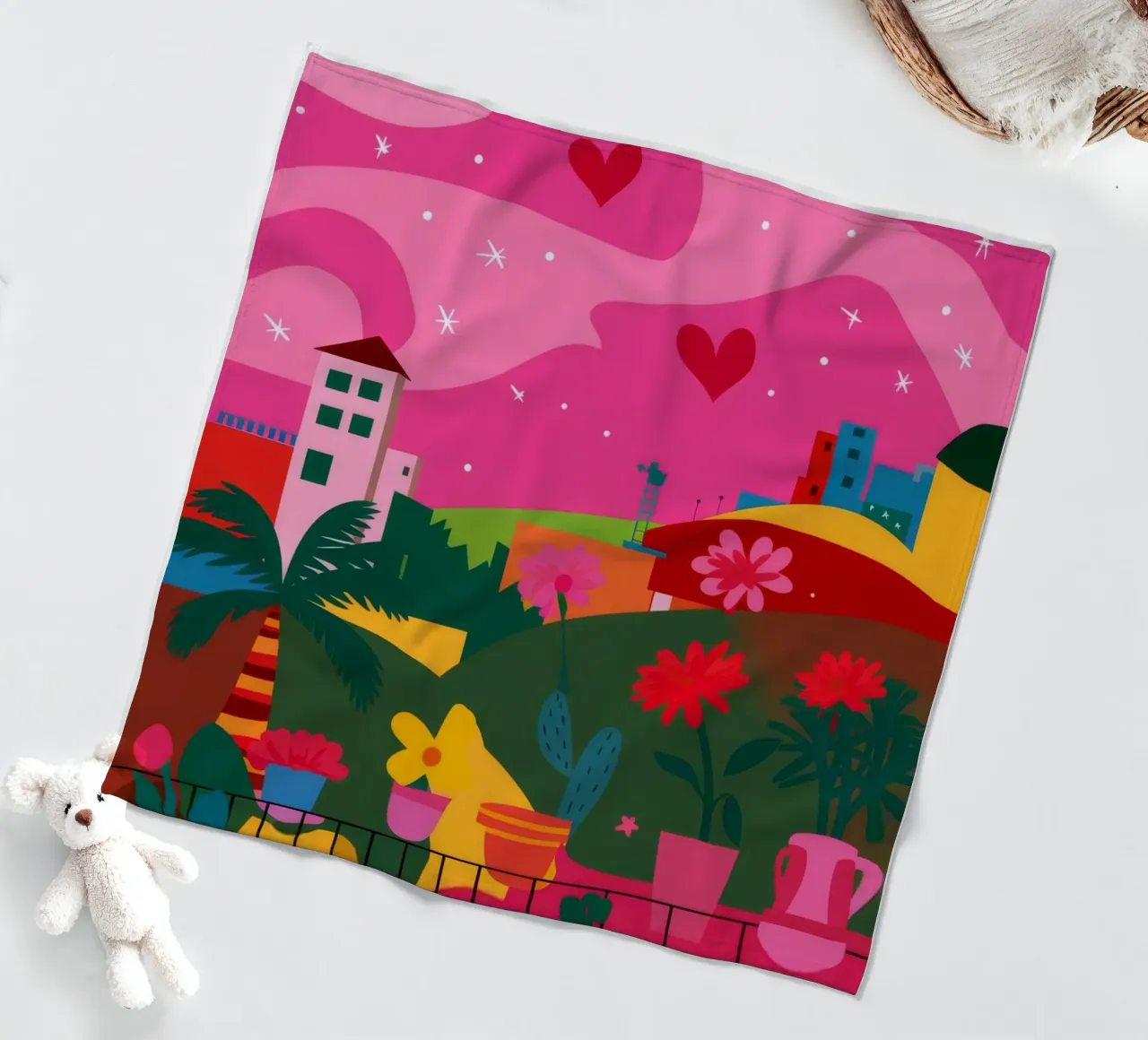 Paesaggio onirico di Candy Hill coperta in pile da Lumi Eyes