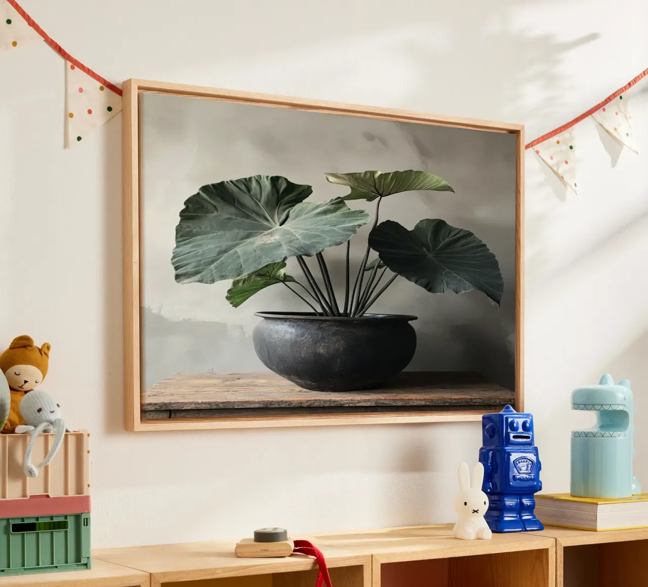 Verde lussureggiante tela con Cornice a cassetta da PhotoVibe Decor
