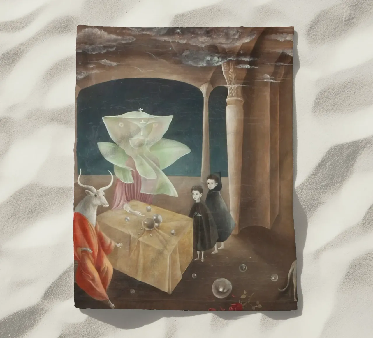Leonora Carrington E poi vedemmo la figlia del Minotauro telo mare da Kunze Gallery