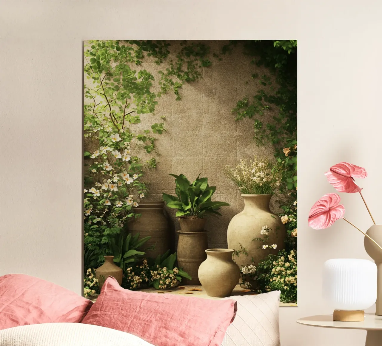 Verde lussureggiante poster con telaio in legno da PhotoVibe Decor