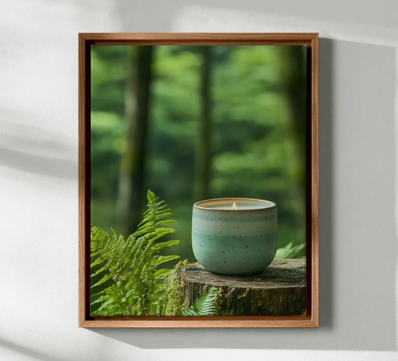 Verde lussureggiante tela con Cornice a cassetta da PhotoVibe Decor