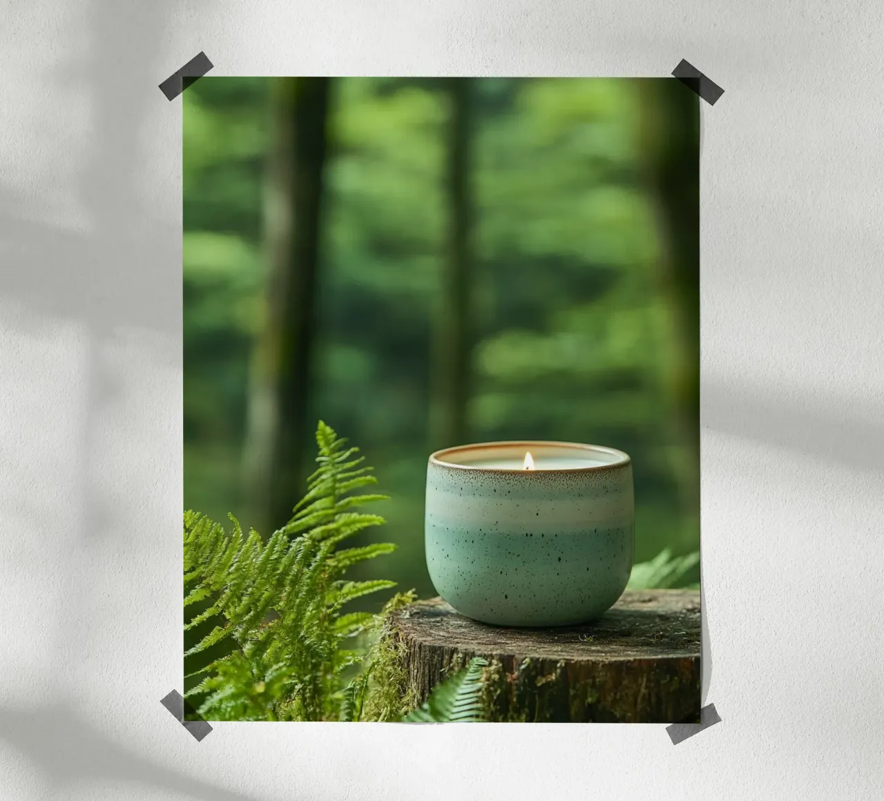 Verde lussureggiante poster con telaio in alluminio da PhotoVibe Decor