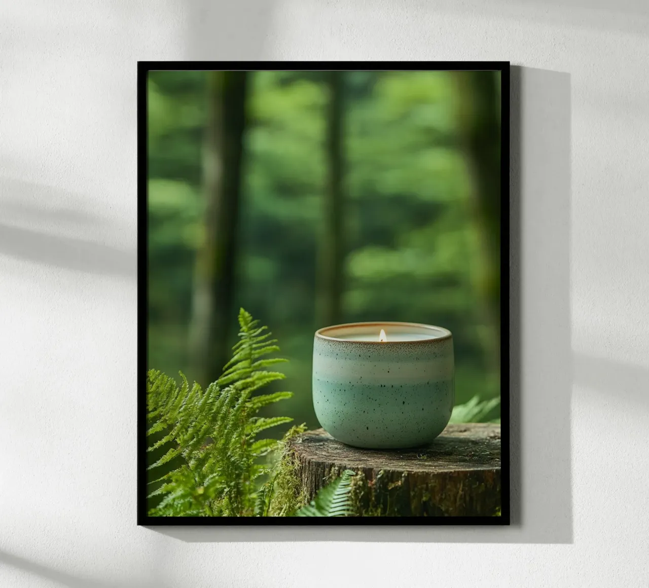 Verde lussureggiante poster con telaio in alluminio da PhotoVibe Decor