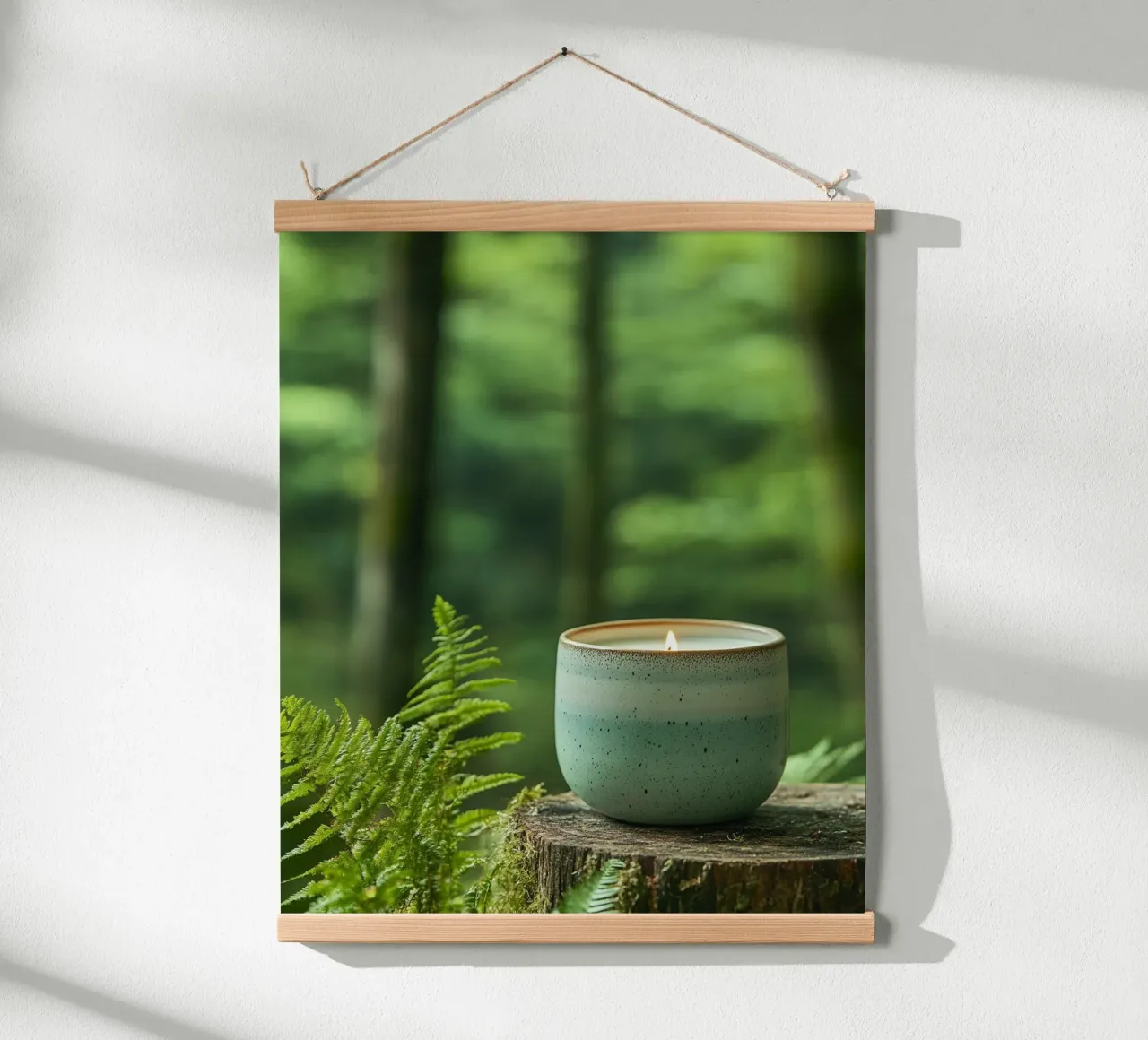 Verde lussureggiante poster con telaio in alluminio da PhotoVibe Decor