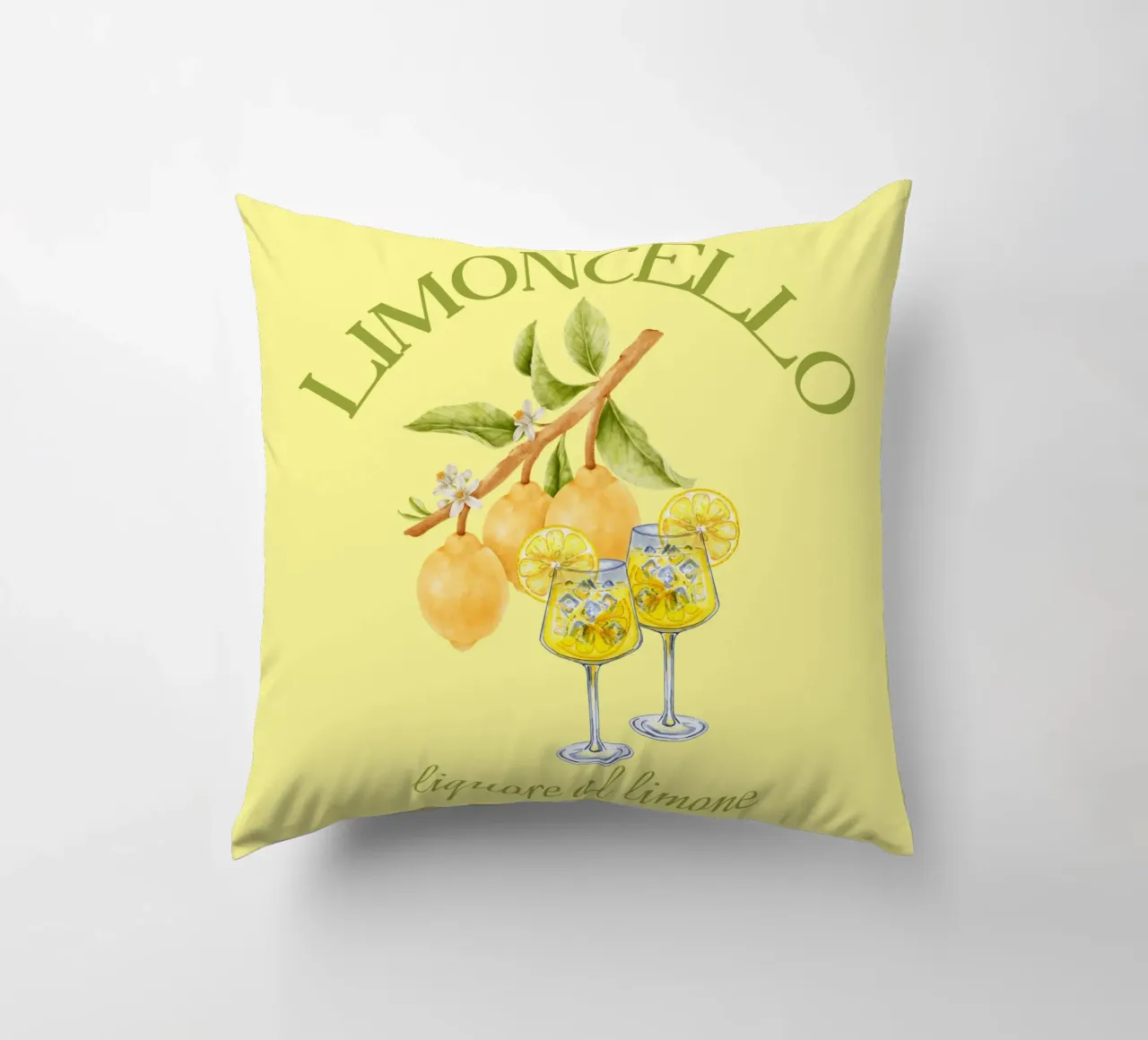 Limoncello - freschezza estiva in un bicchiere 🍋✨ cuscino da Headless Monkeys