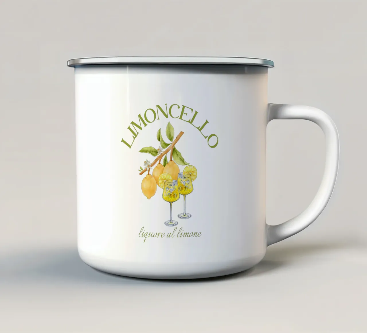 Limoncello - freschezza estiva in un bicchiere 🍋✨ tazza in smalto da Headless Monkeys