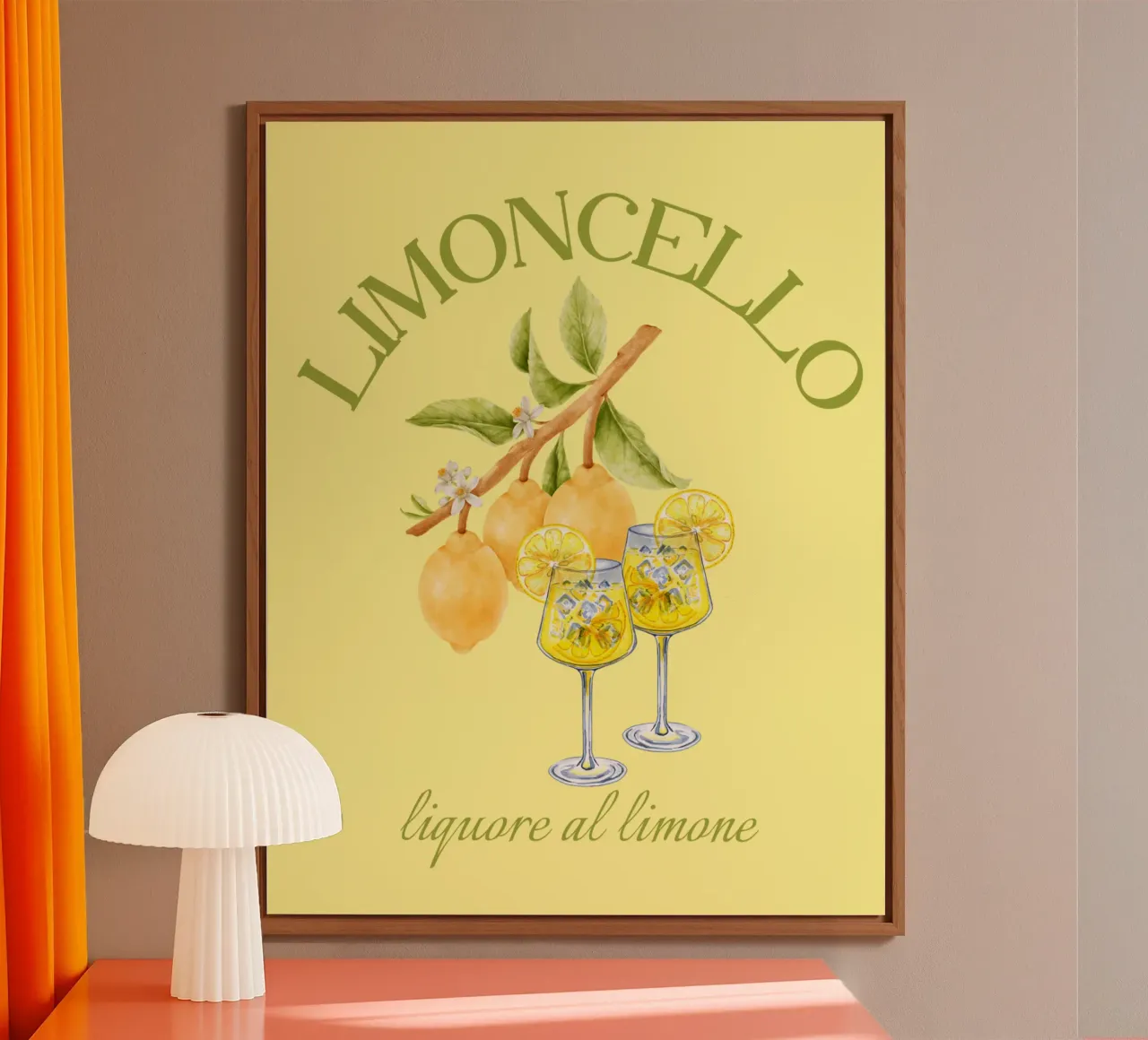 Limoncello - freschezza estiva in un bicchiere 🍋✨ alluminio dibond da Headless Monkeys