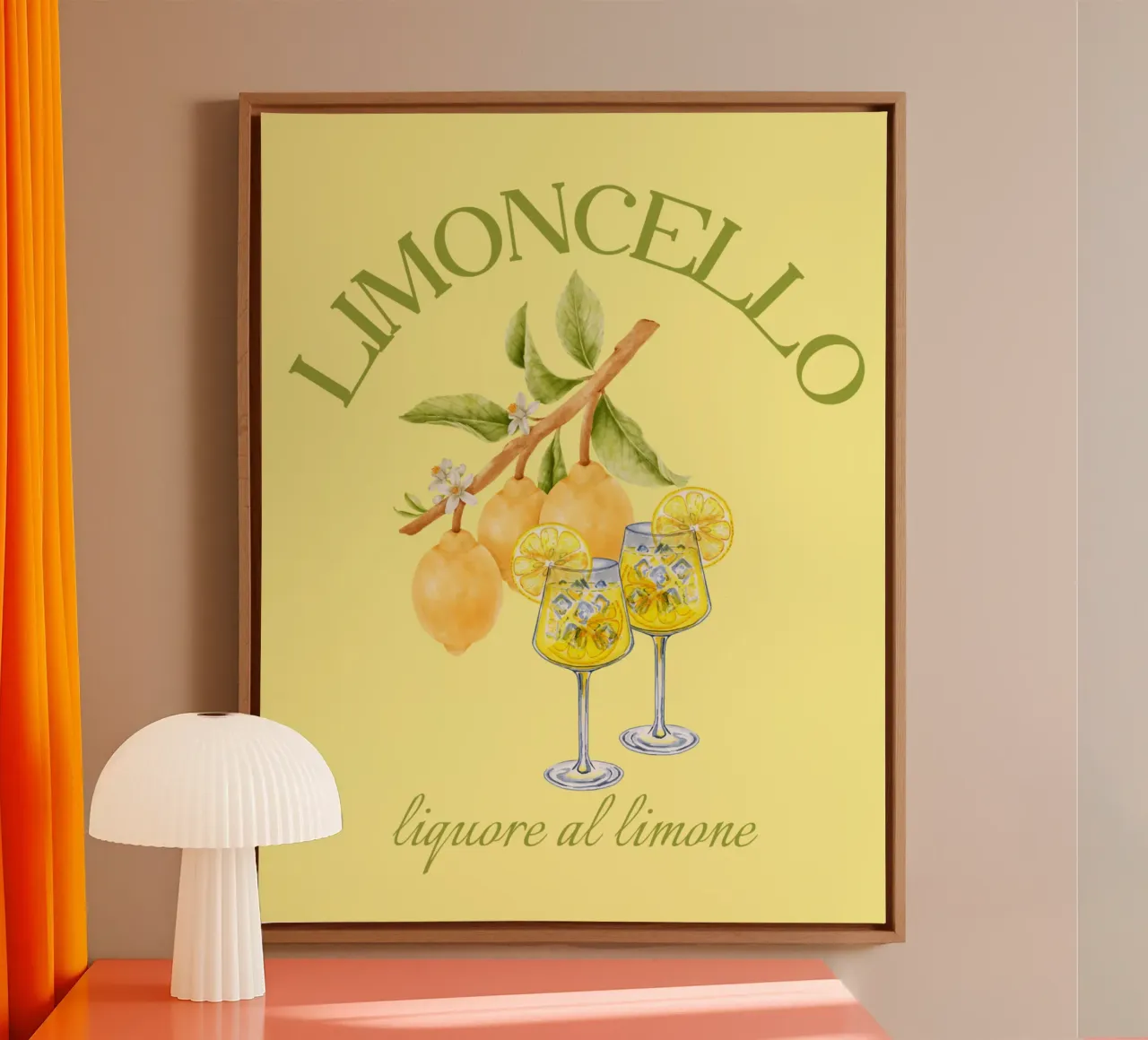 Limoncello - freschezza estiva in un bicchiere 🍋✨ tela da Headless Monkeys