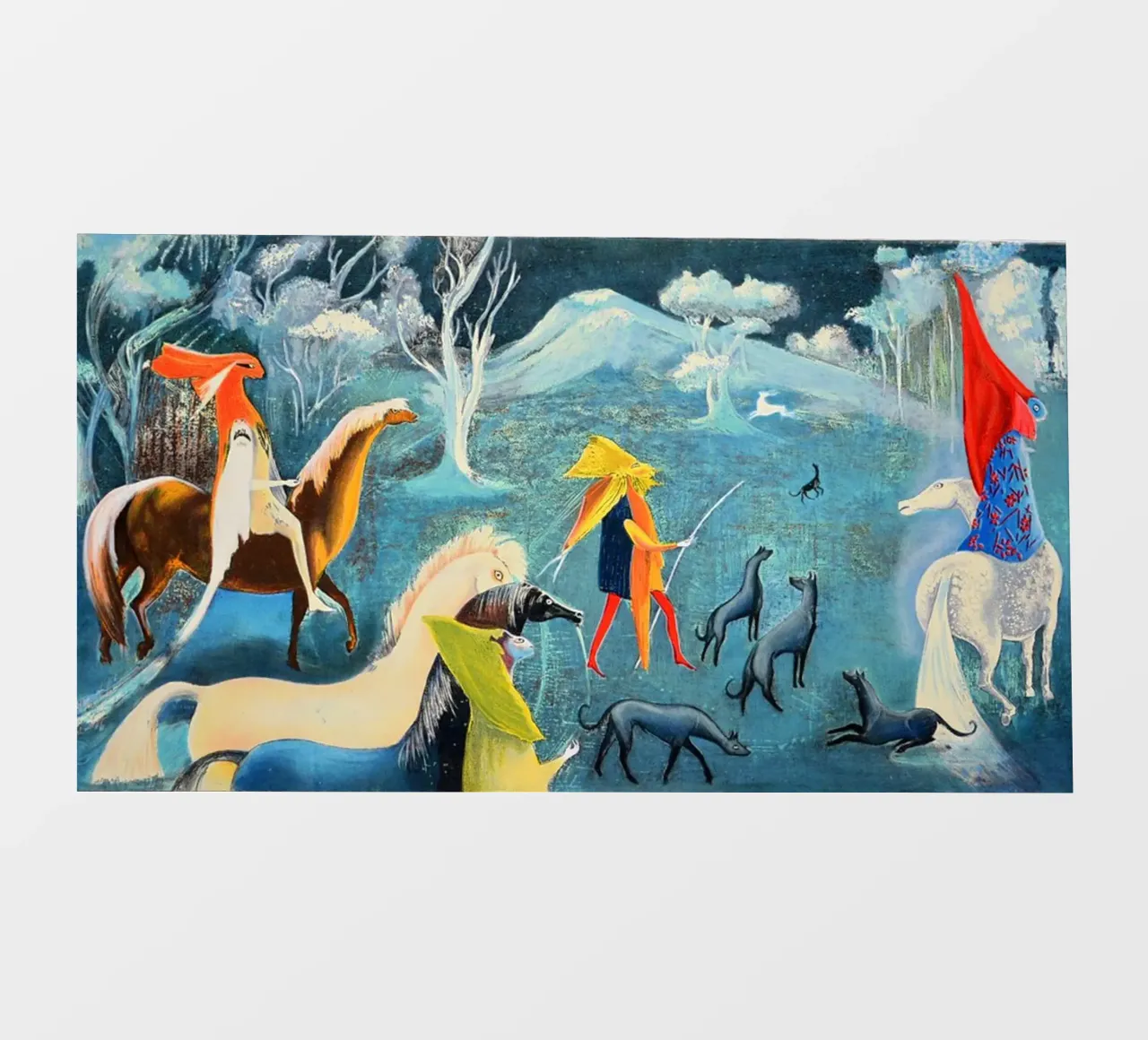Leonora Carrington Figuras Fantásticas a Caballo Backlit Folie von Kunze Gallery