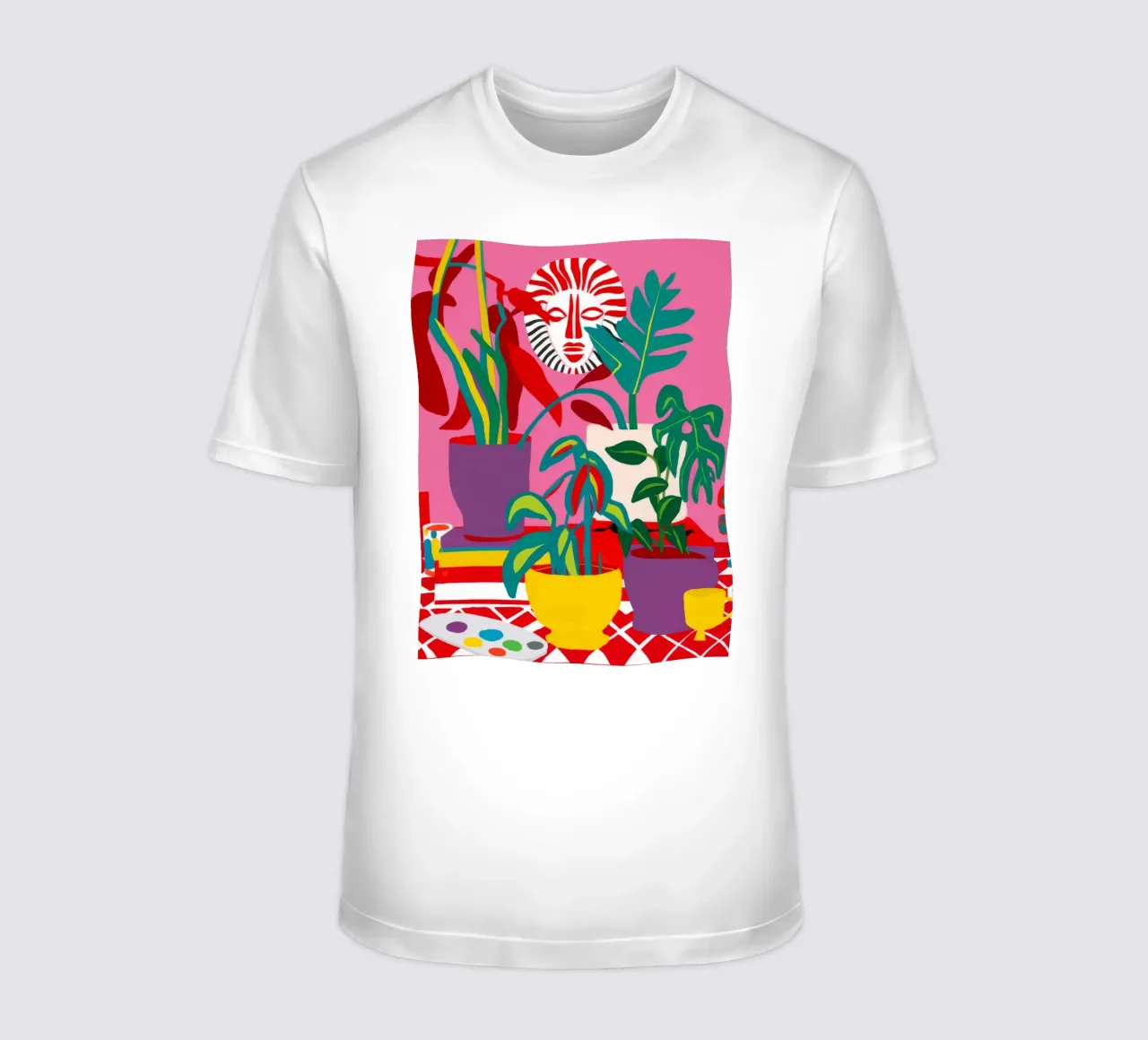 Stripe Pot Verdure t-shirt by Lumi Eyes