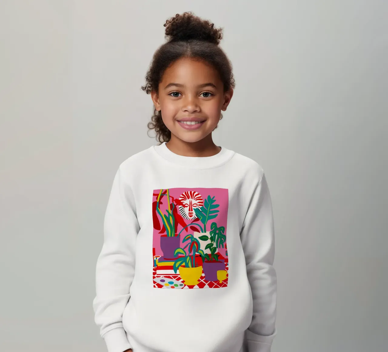 Stripe Pot Verdure kids sweatshirt by Lumi Eyes