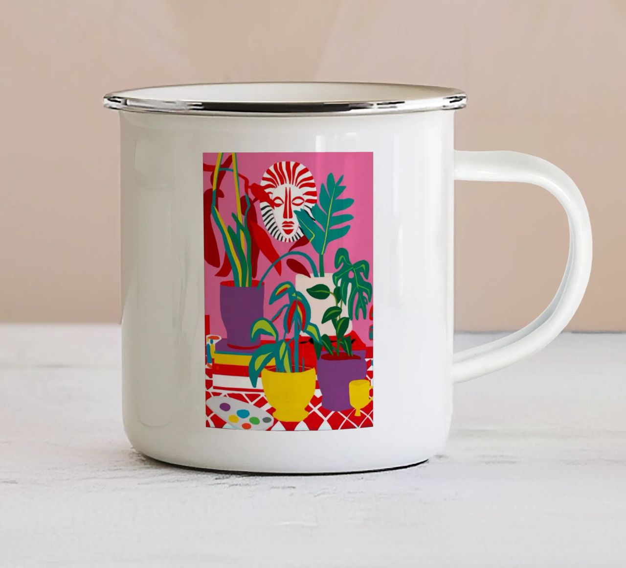 Verdure a strisce tazza in smalto da Lumi Eyes