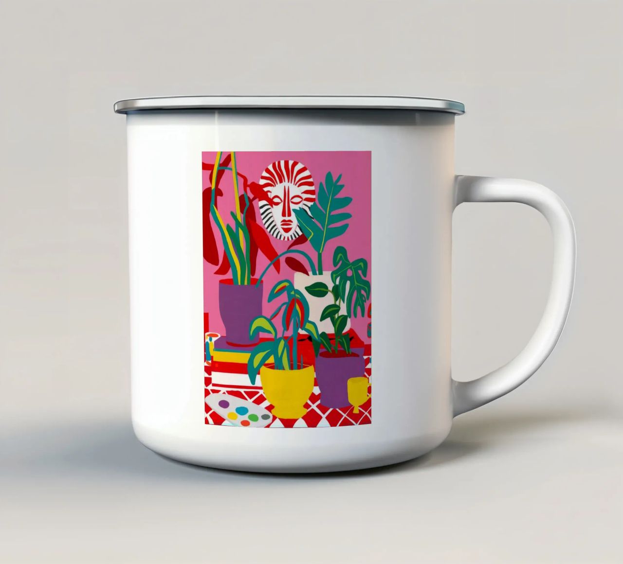 Verdure a strisce tazza in smalto da Lumi Eyes