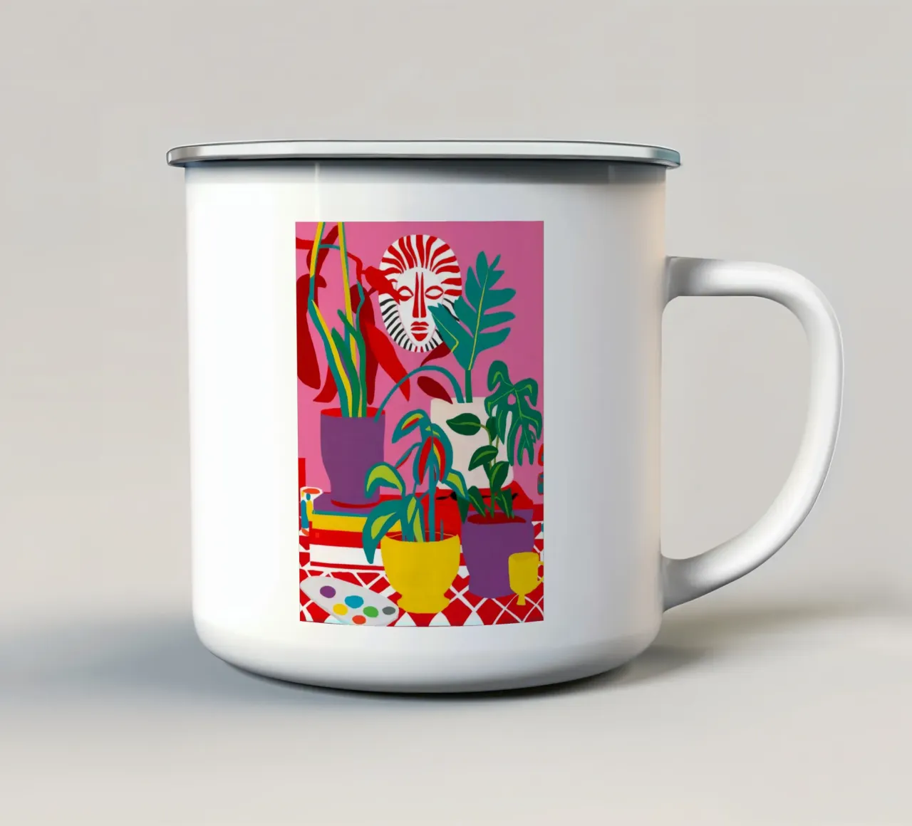 Verdure a strisce tazza in smalto da Lumi Eyes