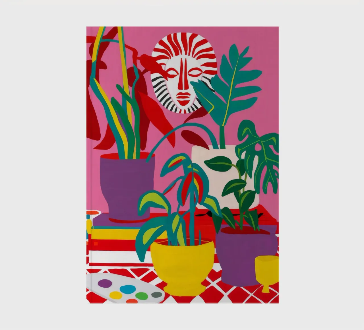 Stripe Pot Verdure notebook by Lumi Eyes
