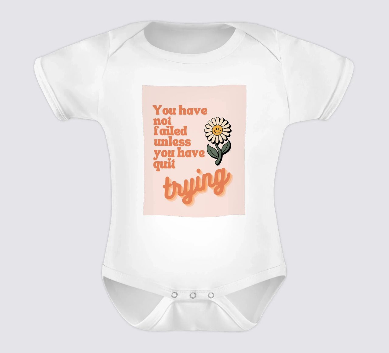 you have not failed uniess you have quit trying short-sleeve baby romper by Andara shop