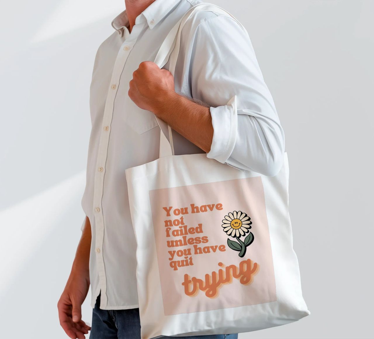 you have not failed uniess you have quit trying tote bag by Andara shop