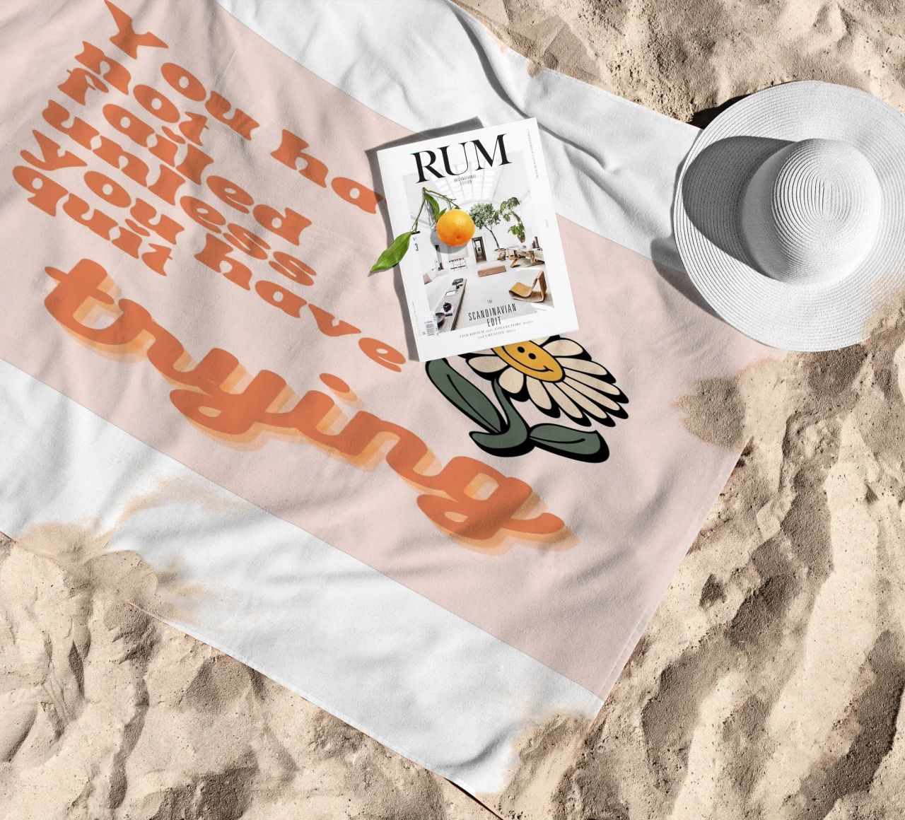 you have not failed uniess you have quit trying beach towel by Andara shop